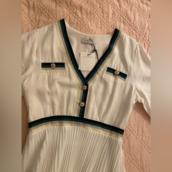 Sandro White Dress Size 38 NWT - Picture 2 of 2